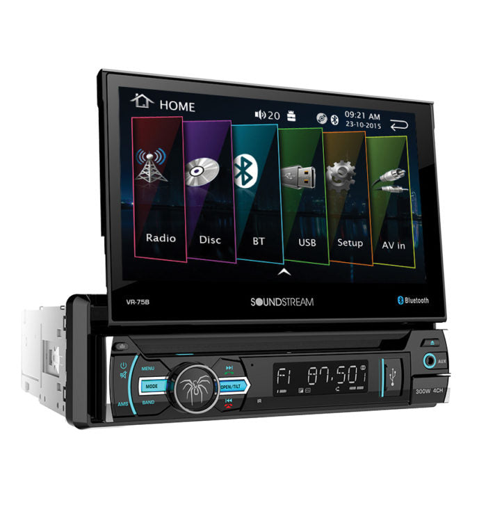 7” Motorized Flip Up DVD/CD Car Stereo w/ Navigation