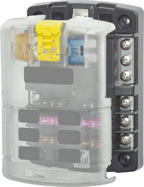 ATC Type Fuse Block W/Ground, 6 Position
