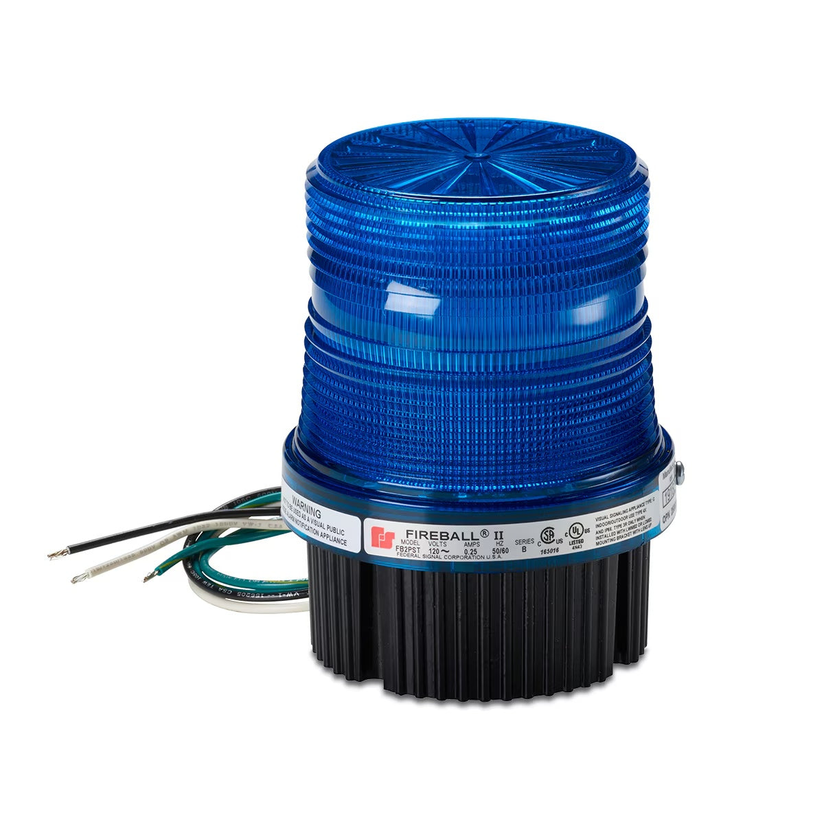 FB2LED-012-024B Fireball® LED Single and Quad Color Warning Lights Blue