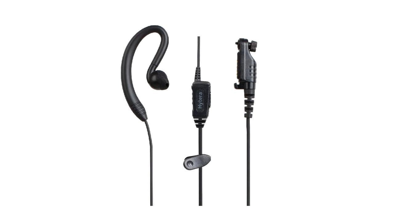 Hytera EHN26-P C-style Earpiece with in-line PTT & MIC, directly attached to radio (for HP6, HP7 & HP7 UL913)