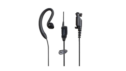 Hytera EHN26-P C-style Earpiece with in-line PTT & MIC, directly attached to radio (for HP6, HP7 & HP7 UL913)