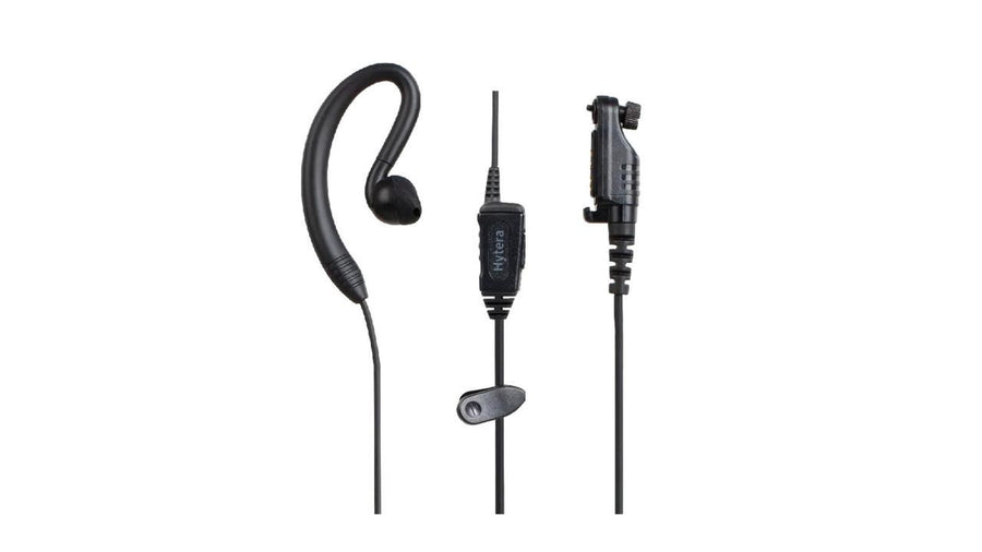 Hytera EHN26-P C-style Earpiece with in-line PTT & MIC, directly attached to radio (for HP6, HP7 & HP7 UL913)