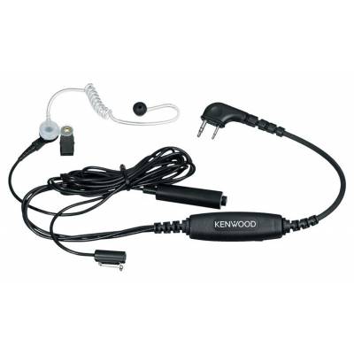 Kenwood KHS-9BL Three-Wire Lapel Mic with Earbud (Black)