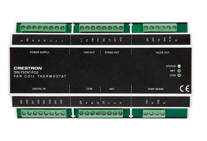 Crestron DIN-TSTAT-FCU - DIN Rail Heating & Cooling Fan-Coil Thermostat