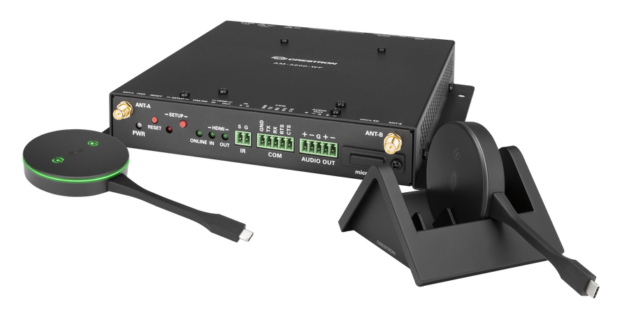 Crestron AM3-212 KIT - AirMedia® Series 3 Kit with AM-3200-WF Receiver, two AM-TX3-100 Adaptors, and Cradle
