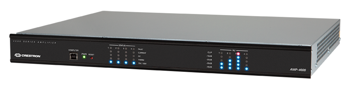Crestron AMP-4600 - 4-Channel Power Amplifier, 600W/Ch.