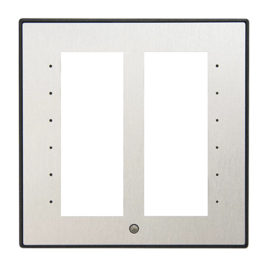 Crestron C2NI/INETI-FPB-T-S/STEEL - Architectural Faceplate for Cameo® International Keypad, Black Textured w/Stainless Steel Inlay