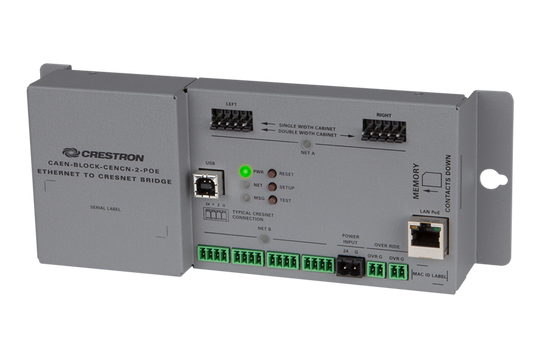 Crestron CAEN-BLOCK-CENCN-2-POE - Ethernet to Cresnet® Bridge for CAEN Automation Enclosures
