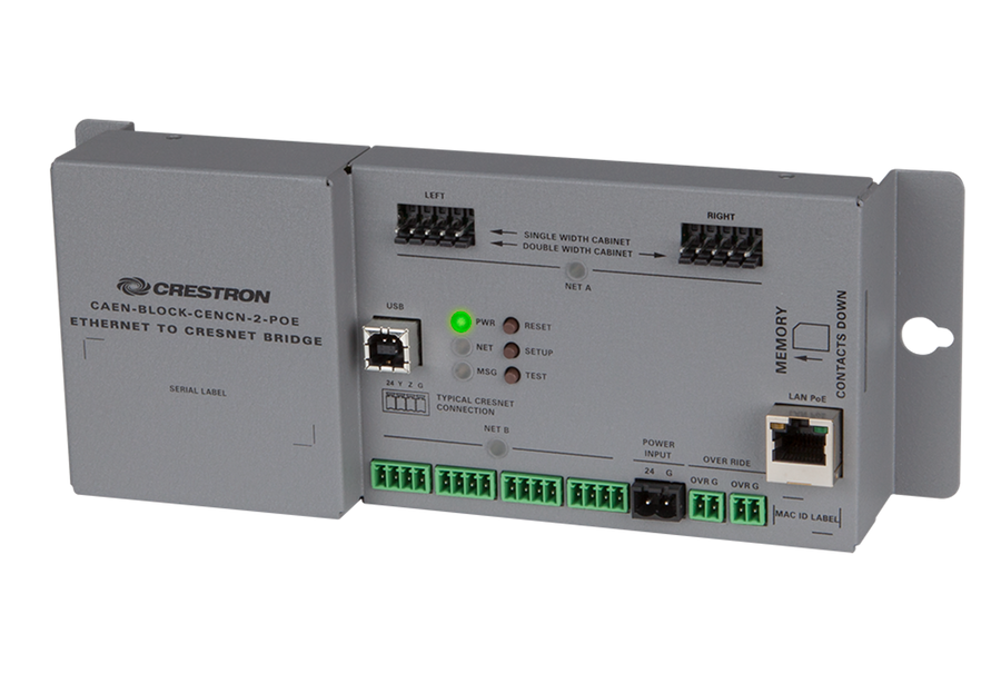 Crestron CAEN-BLOCK-CENCN-2-POE - Ethernet to Cresnet® Bridge for CAEN Automation Enclosures