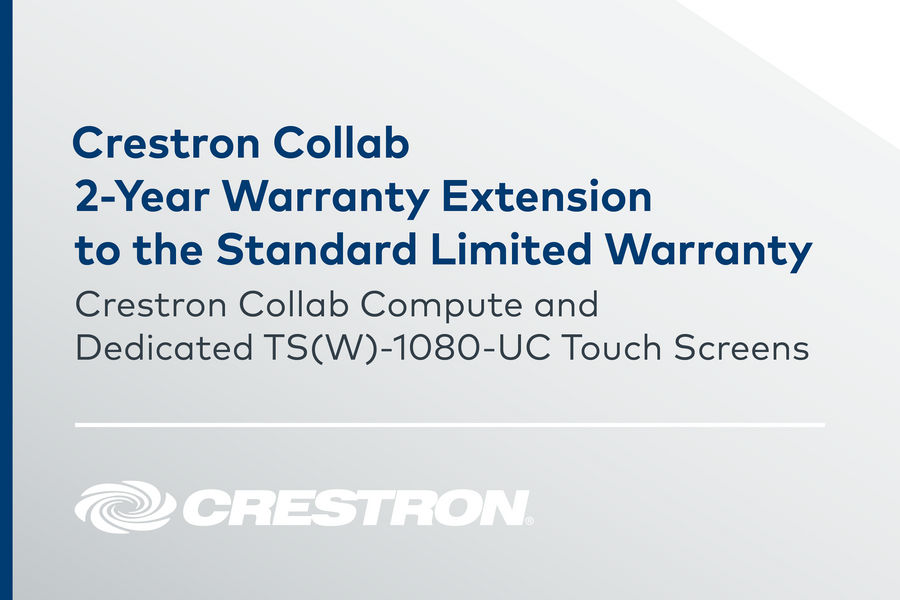 Crestron UC-CCC-WARRANTY-EXT-HW-2YR - Crestron Collab 2-Year Warranty Extension to the Standard Limited Warranty for Crestron Collab Compute and Dedicated TS(W)-1080-UC Touch Screens