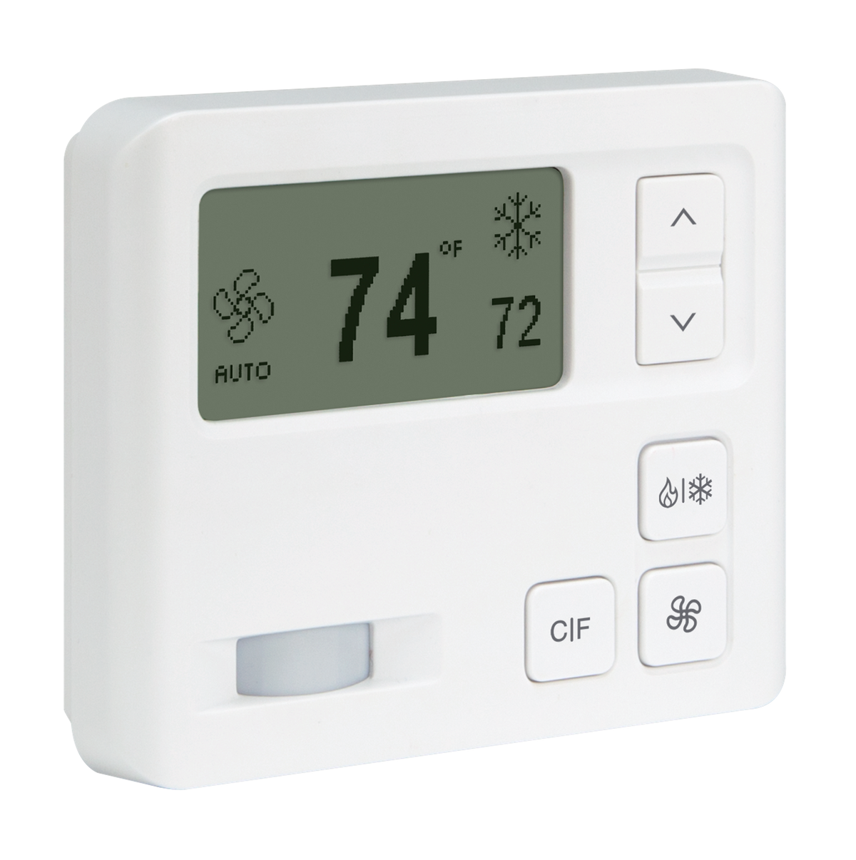 Crestron CHV-THSTAT-PIR-10-W-T - Heating/Cooling Thermostat, 0-10V or Relay Control, with Occupancy Sensor, White Textured