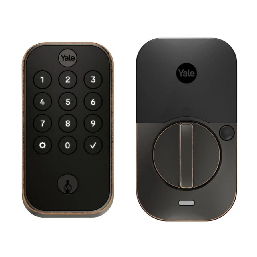 Crestron CLK-YL-YRD614-CR2-0BP - Yale Pro® 2 Deadbolt with Push Button Keypad and infiNET EX® Wireless Communication, Oil Rubbed Bronze
