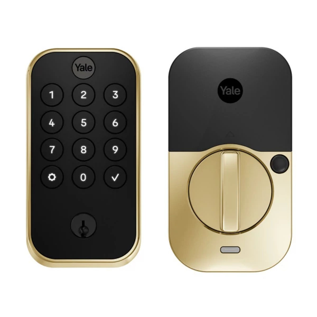 Crestron CLK-YL-YRD614-CR2-P05 - Yale Pro® 2 Deadbolt with Push Button Keypad and infiNET EX® Wireless Communication, Lifetime Brass
