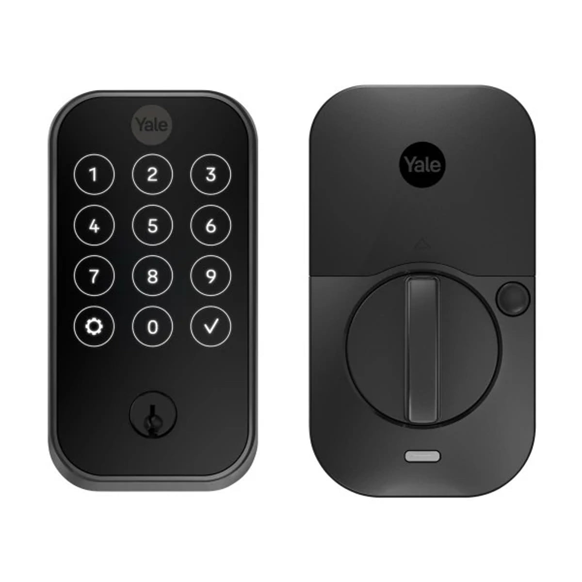 Crestron CLK-YL-YRD624-CR2-BSP - Yale Pro® 2 Deadbolt with Touchscreen Keypad and infiNET EX® Wireless Communication, Black Suede