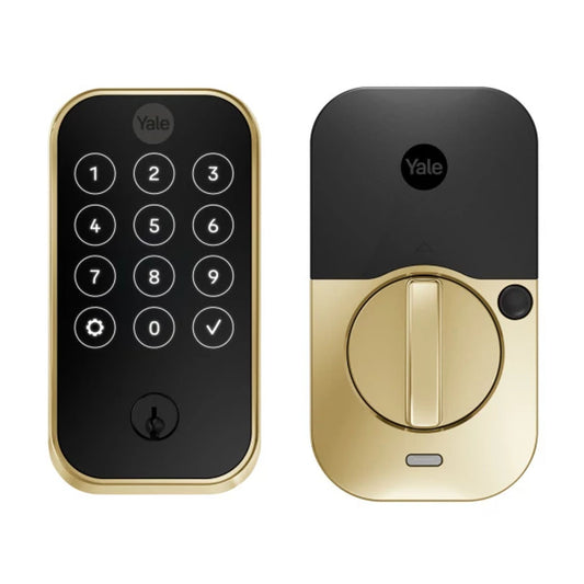 Crestron CLK-YL-YRD624-CR2-P05 - Yale Pro® 2 Deadbolt with Touchscreen Keypad and infiNET EX® Wireless Communication, Lifetime Brass