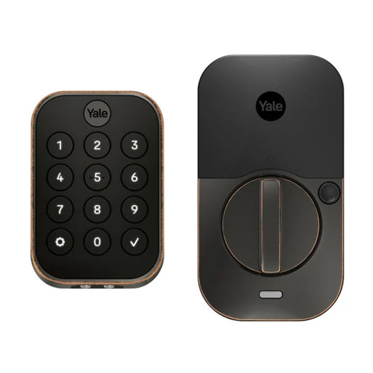 Crestron CLK-YL-YRD634-CR2-0BP - Yale Pro® 2 Key Free Deadbolt with Push Button Keypad and infiNET EX® Wireless Communication, Oil Rubbed Bronze