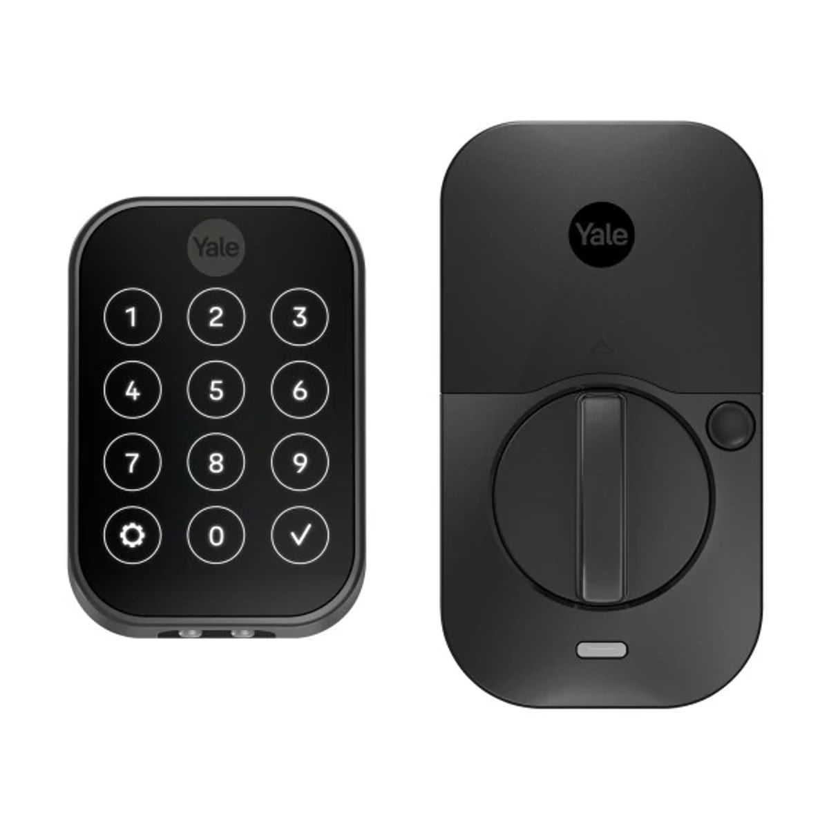 Crestron CLK-YL-YRD654-CR2-BSP - Yale Pro® 2 Key Free Deadbolt with Touchscreen Keypad and infiNET EX® Wireless Communication, Black Suede