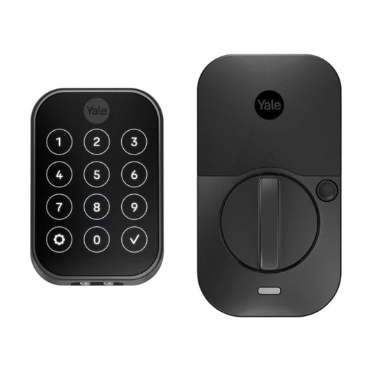 Crestron CLK-YL-YRD654-CR2-BSP - Yale Pro® 2 Key Free Deadbolt with Touchscreen Keypad and infiNET EX® Wireless Communication, Black Suede