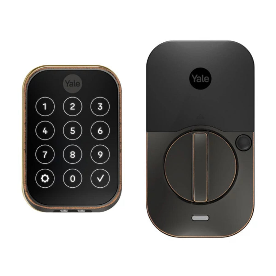 Crestron CLK-YL-YRD654-CR2-0BP - Yale Pro® 2 Key Free Deadbolt with Touchscreen Keypad and infiNET EX® Wireless Communication, Oil Rubbed Bronze