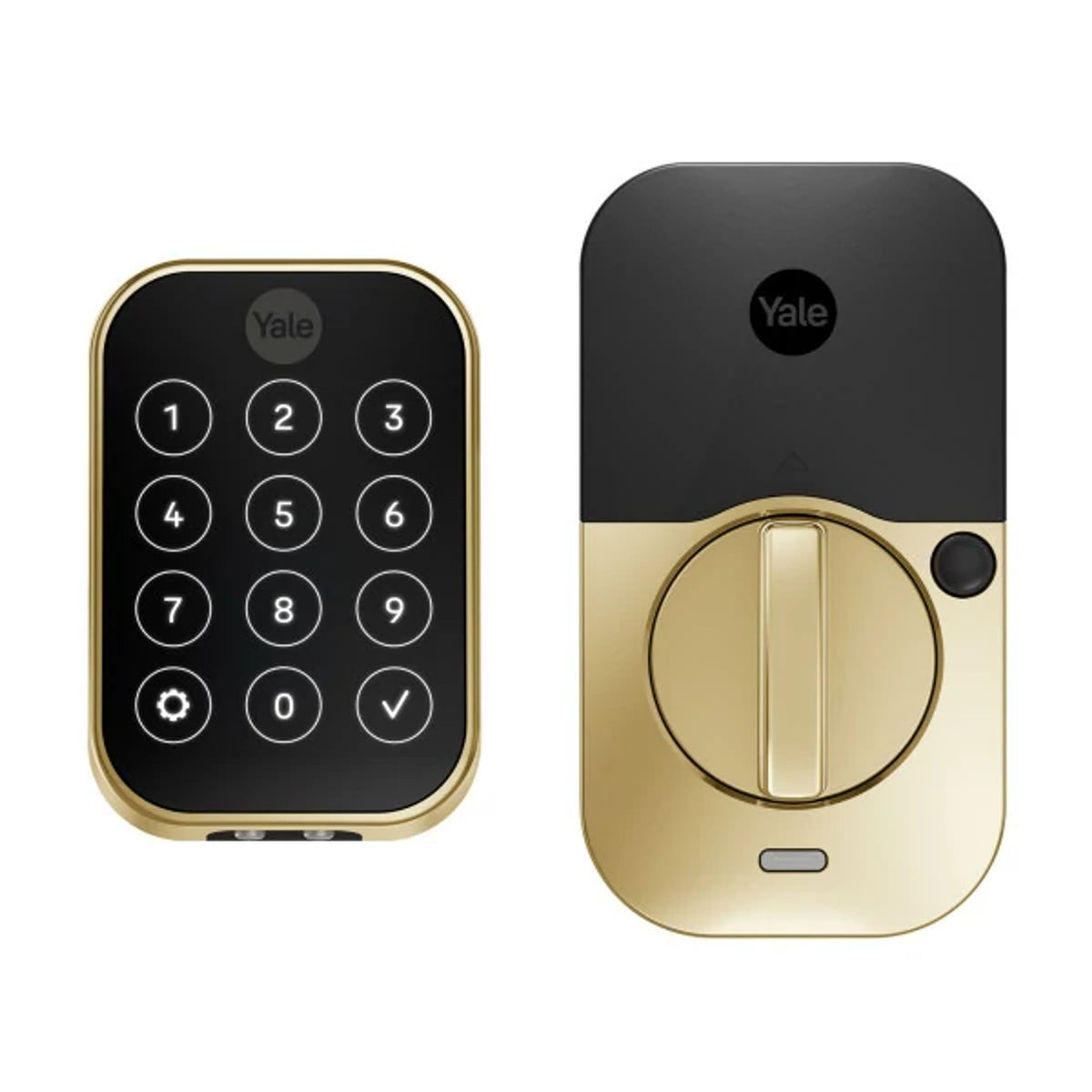 Crestron CLK-YL-YRD654-CR2-P05 - Yale Pro® 2 Key Free Deadbolt with Touchscreen Keypad and infiNET EX® Wireless Communication, Lifetime Brass