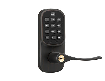 Crestron CLK-YL-YRL216-CR2-OBP - Yale® Assure Lever Lock, Pushbutton Keypad with infiNET EX® Technology, Oil Rubbed Bronze