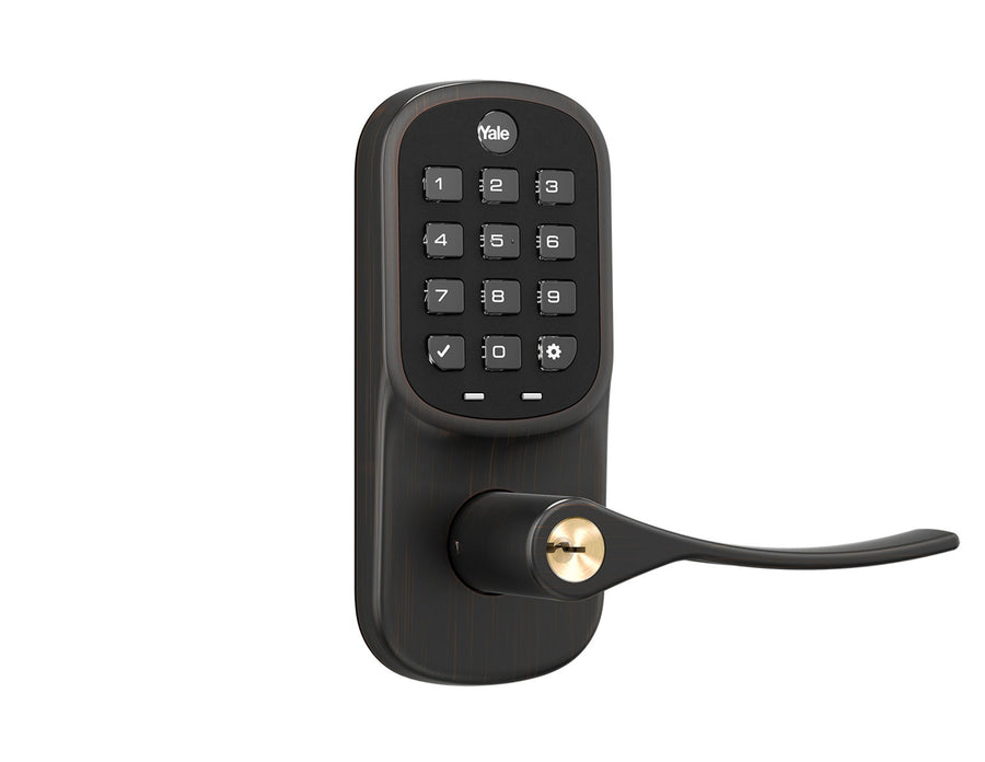 Crestron CLK-YL-YRL216-CR2-OBP - Yale® Assure Lever Lock, Pushbutton Keypad with infiNET EX® Technology, Oil Rubbed Bronze