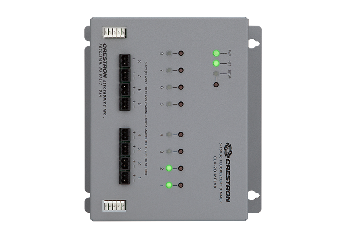 Crestron CLX-2DIMFLV8 - 8 Channel 0-10V Dimmer Module, 2 Feeds, 120V