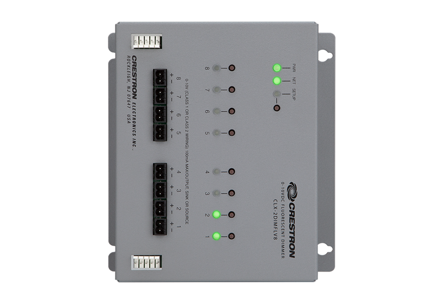 Crestron CLX-2DIMFLV8 - 8 Channel 0-10V Dimmer Module, 2 Feeds, 120V
