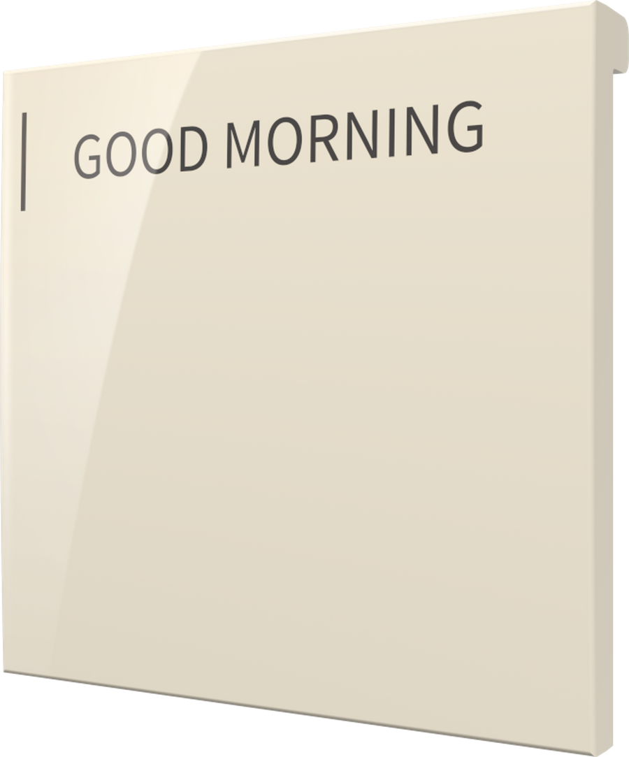 Crestron CM2-BTN-LG-A-S ENGRAVED - Cameo® 2 Backlit Engravable Pushbutton, Large, Almond Smooth, Custom Engraved