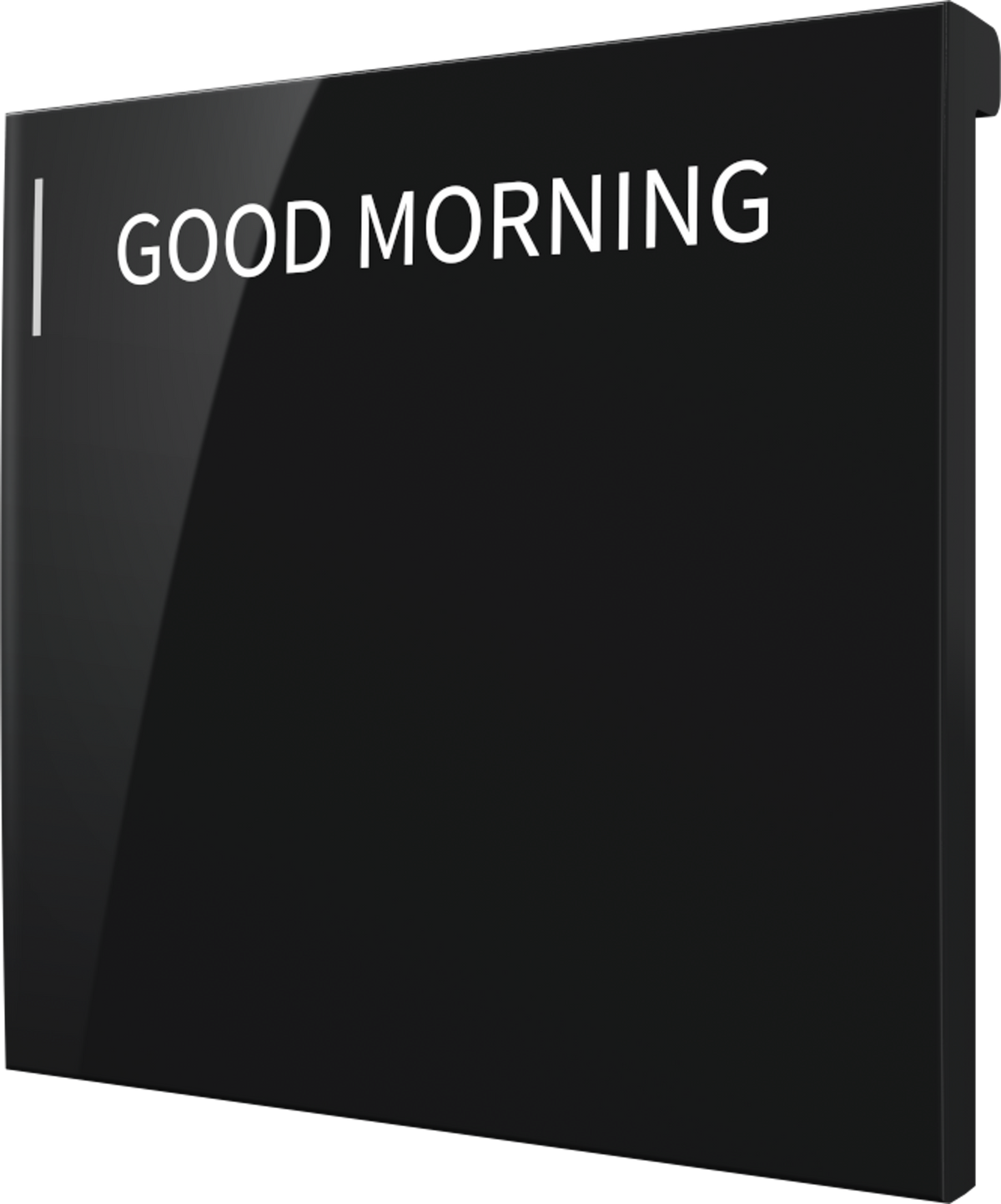Crestron CM2-BTN-LG-B-S ENGRAVED - Cameo® 2 Backlit Engravable Pushbutton, Large, Black Smooth, Custom Engraved