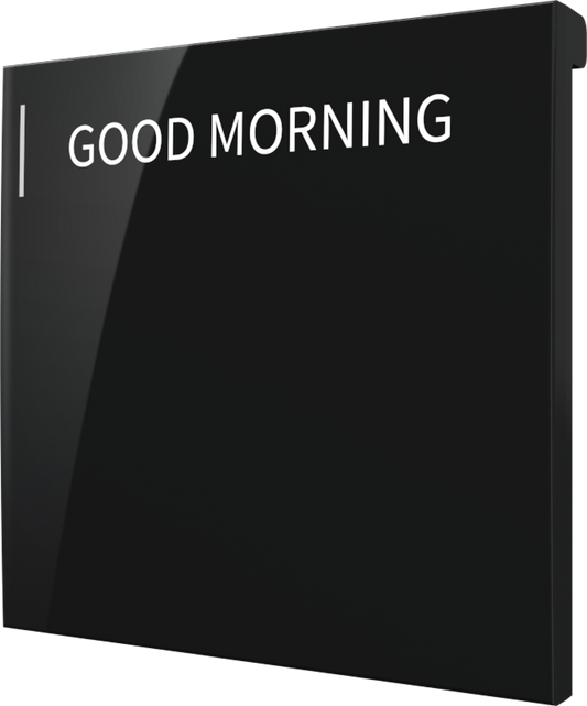 Crestron CM2-BTN-LG-B-S ENGRAVED - Cameo® 2 Backlit Engravable Pushbutton, Large, Black Smooth, Custom Engraved