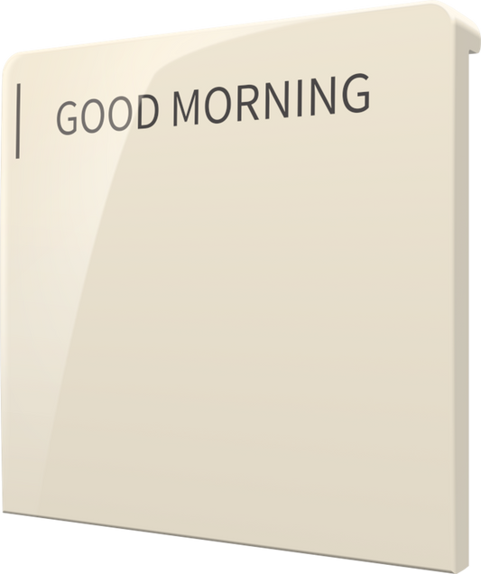Crestron CM2-BTN-LG-TOP-A-S ENGRAVED - Cameo® 2 Backlit Engravable Pushbutton, Large, Top, Almond Smooth, Custom Engraved
