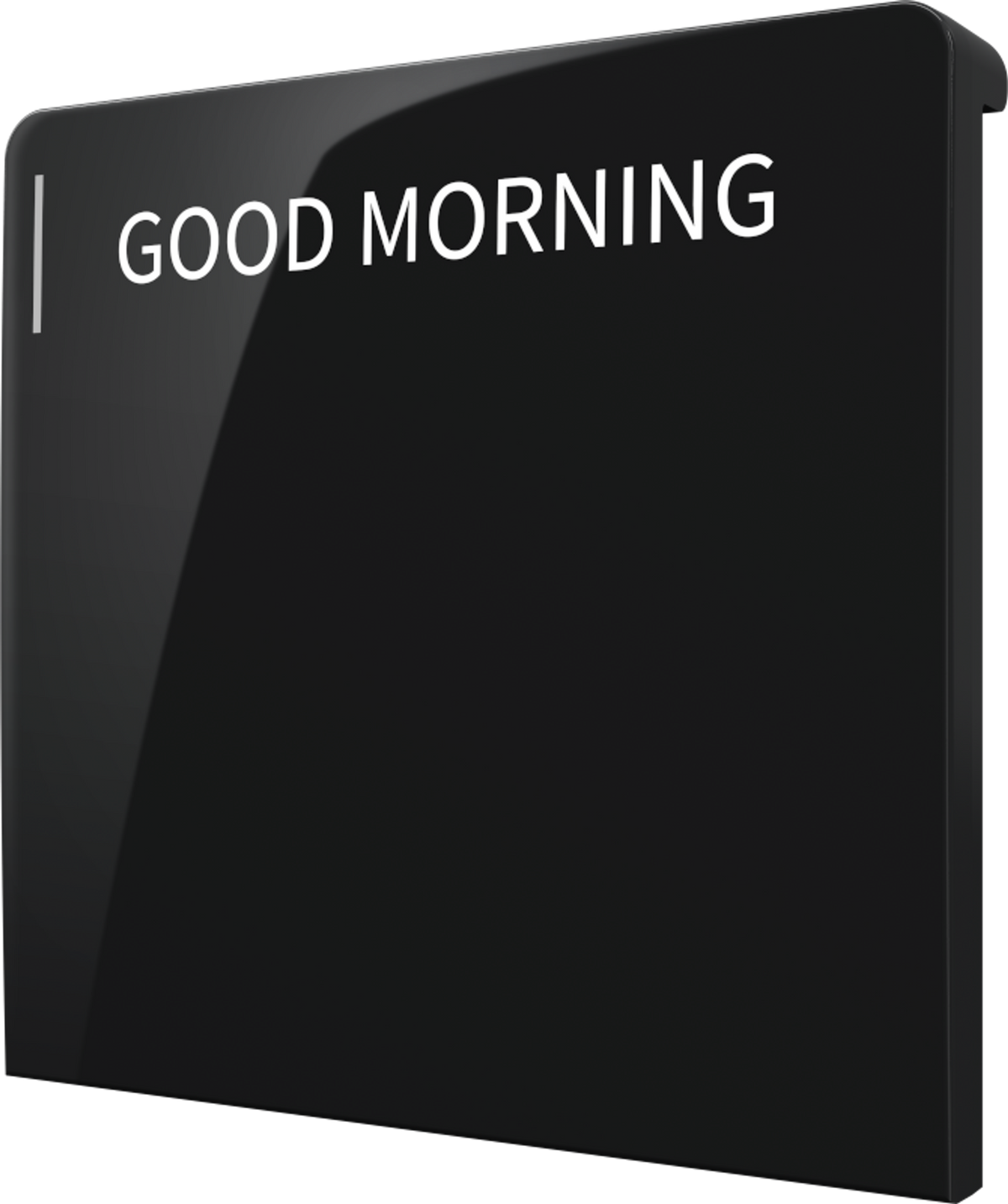 Crestron CM2-BTN-LG-TOP-B-S ENGRAVED - Cameo® 2 Backlit Engravable Pushbutton, Large, Top, Black Smooth, Custom Engraved
