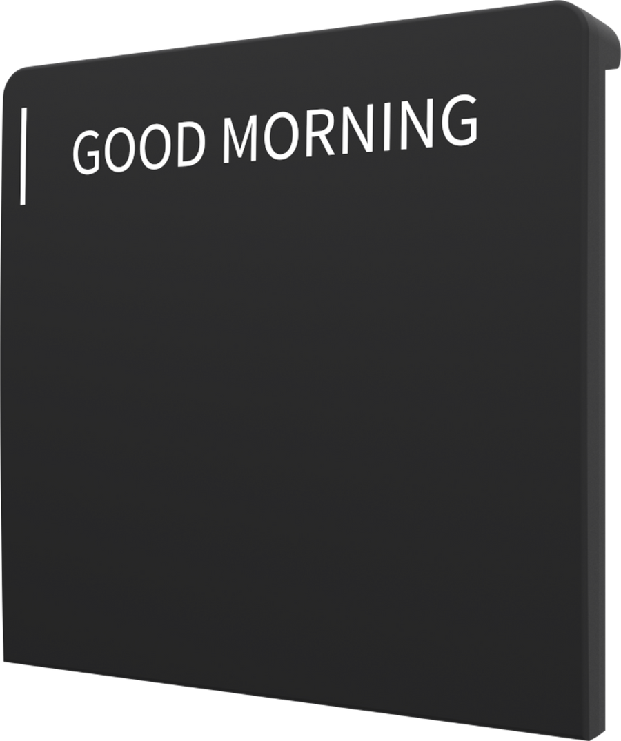 Crestron CM2-BTN-LG-TOP-B-T ENGRAVED - Cameo® 2 Backlit Engravable Pushbutton, Large, Top, Black Textured, Custom Engraved