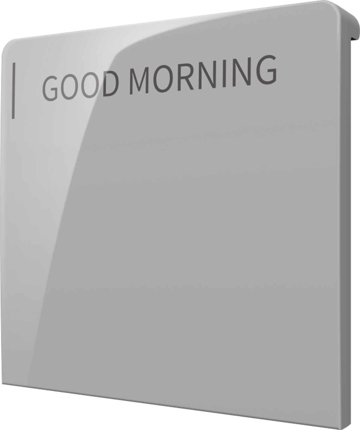 Crestron CM2-BTN-LG-TOP-G-S ENGRAVED - Cameo® 2 Backlit Engravable Pushbutton, Large, Top, Gray Smooth, Custom Engraved
