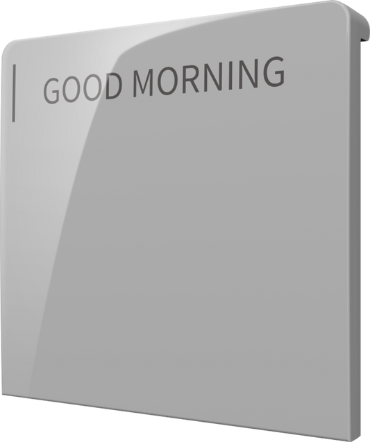 Crestron CM2-BTN-LG-TOP-G-S ENGRAVED - Cameo® 2 Backlit Engravable Pushbutton, Large, Top, Gray Smooth, Custom Engraved