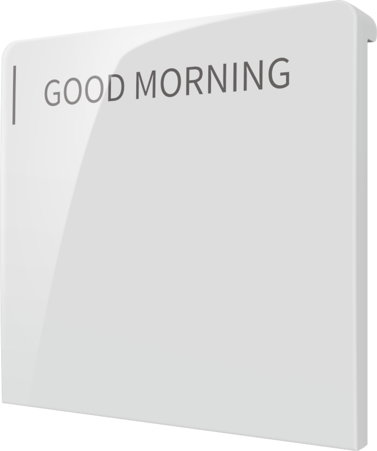 Crestron CM2-BTN-LG-TOP-W-S ENGRAVED - Cameo® 2 Backlit Engravable Pushbutton, Large, Top, White Smooth, Custom Engraved
