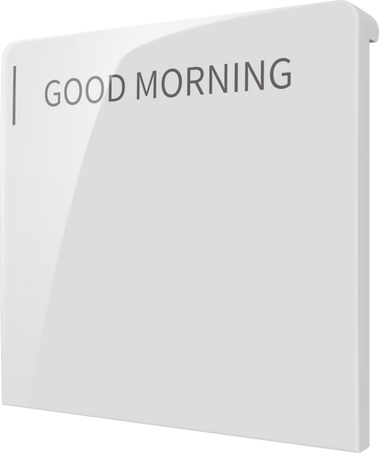 Crestron CM2-BTN-LG-TOP-W-S ENGRAVED - Cameo® 2 Backlit Engravable Pushbutton, Large, Top, White Smooth, Custom Engraved