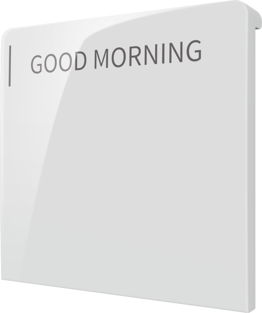 Crestron CM2-BTN-LG-TOP-W-S ENGRAVED - Cameo® 2 Backlit Engravable Pushbutton, Large, Top, White Smooth, Custom Engraved