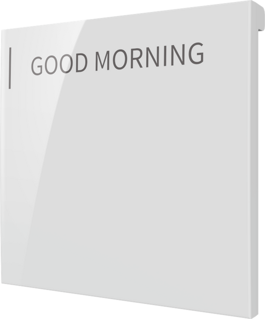 Crestron CM2-BTN-LG-W-S ENGRAVED - Cameo® 2 Backlit Engravable Pushbutton, Large, White Smooth, Custom Engraved