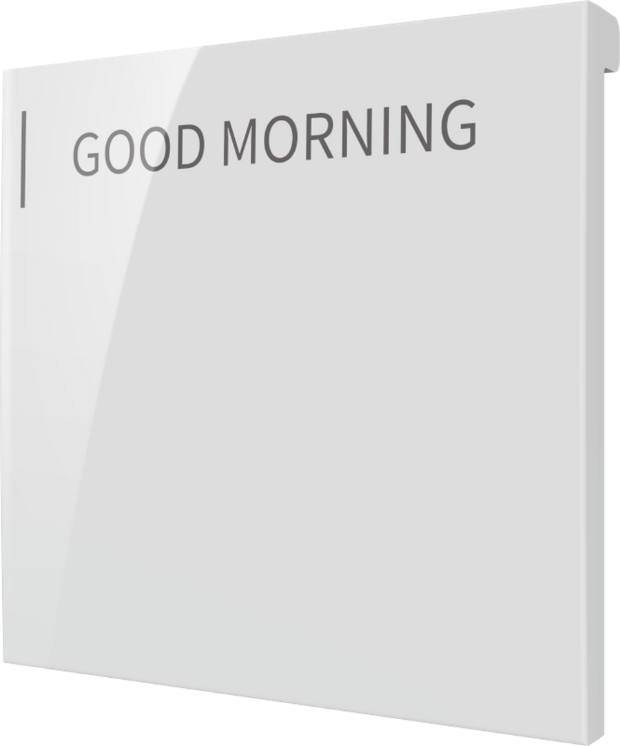 Crestron CM2-BTN-LG-W-S ENGRAVED - Cameo® 2 Backlit Engravable Pushbutton, Large, White Smooth, Custom Engraved