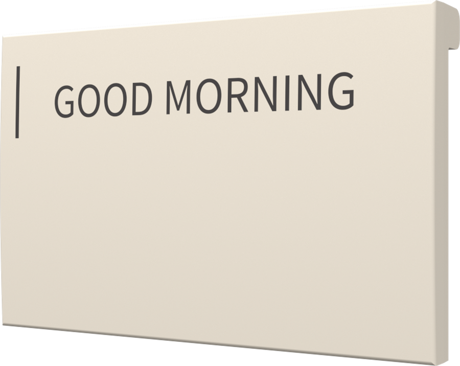 Crestron CM2-BTN-MD-A-T ENGRAVED - Cameo® 2 Backlit Engravable Pushbutton, Medium, Almond Textured, Custom Engraved