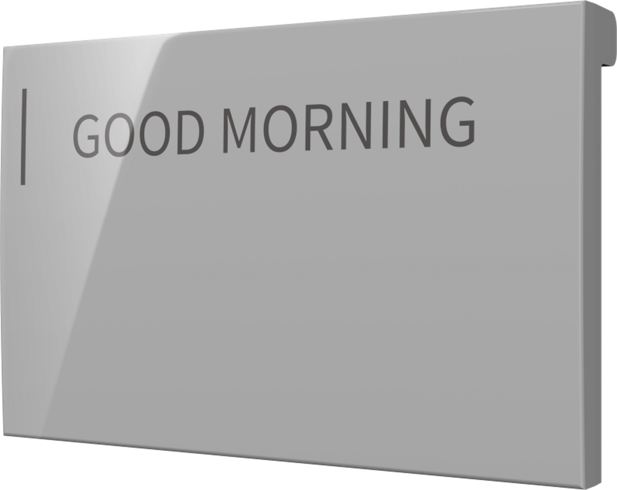 Crestron CM2-BTN-MD-G-S ENGRAVED - Cameo® 2 Backlit Engravable Pushbutton, Medium, Gray Smooth, Custom Engraved