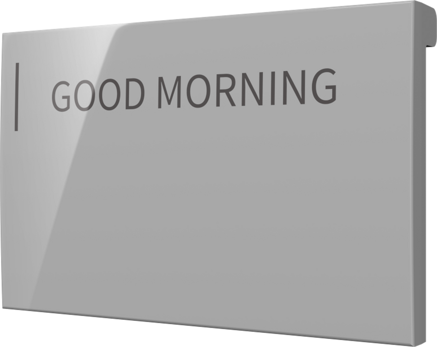 Crestron CM2-BTN-MD-G-S ENGRAVED - Cameo® 2 Backlit Engravable Pushbutton, Medium, Gray Smooth, Custom Engraved