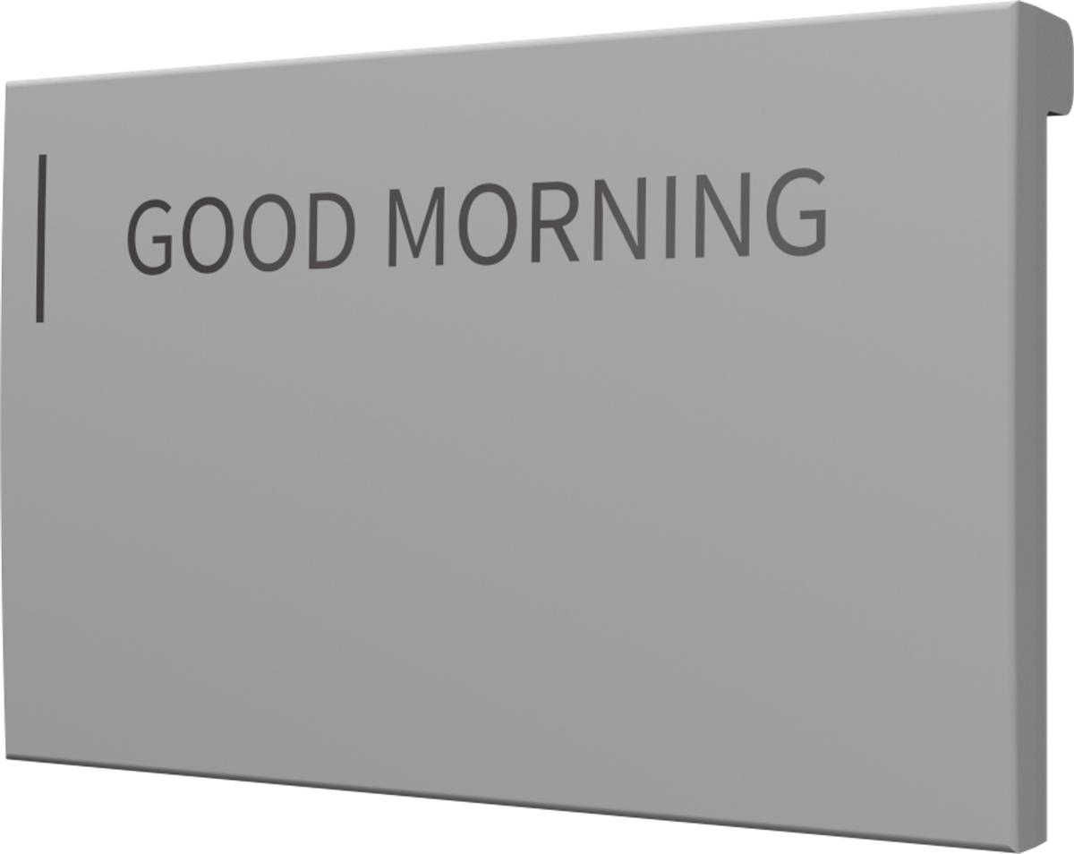 Crestron CM2-BTN-MD-G-T ENGRAVED - Cameo® 2 Backlit Engravable Pushbutton, Medium, Gray Textured, Custom Engraved