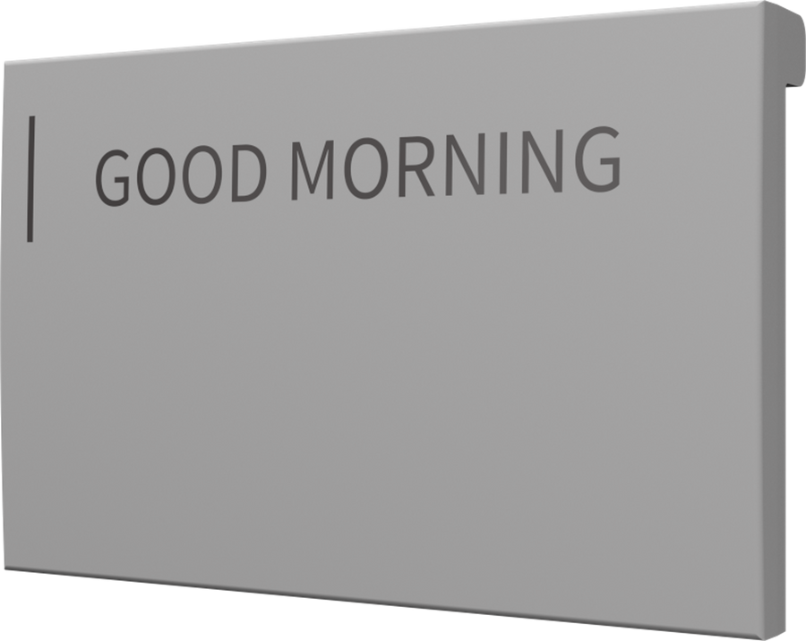 Crestron CM2-BTN-MD-G-T ENGRAVED - Cameo® 2 Backlit Engravable Pushbutton, Medium, Gray Textured, Custom Engraved