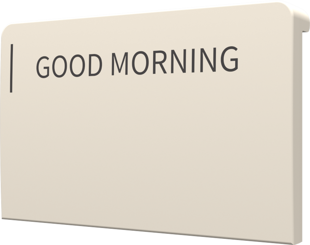 Crestron CM2-BTN-MD-TOP-A-T ENGRAVED - Cameo® 2 Backlit Engravable Pushbutton, Medium, Top, Almond Textured, Custom Engraved