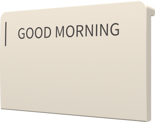 Crestron CM2-BTN-MD-TOP-A-T ENGRAVED - Cameo® 2 Backlit Engravable Pushbutton, Medium, Top, Almond Textured, Custom Engraved