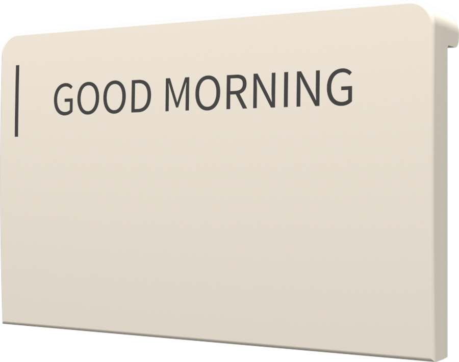 Crestron CM2-BTN-MD-TOP-A-T ENGRAVED - Cameo® 2 Backlit Engravable Pushbutton, Medium, Top, Almond Textured, Custom Engraved