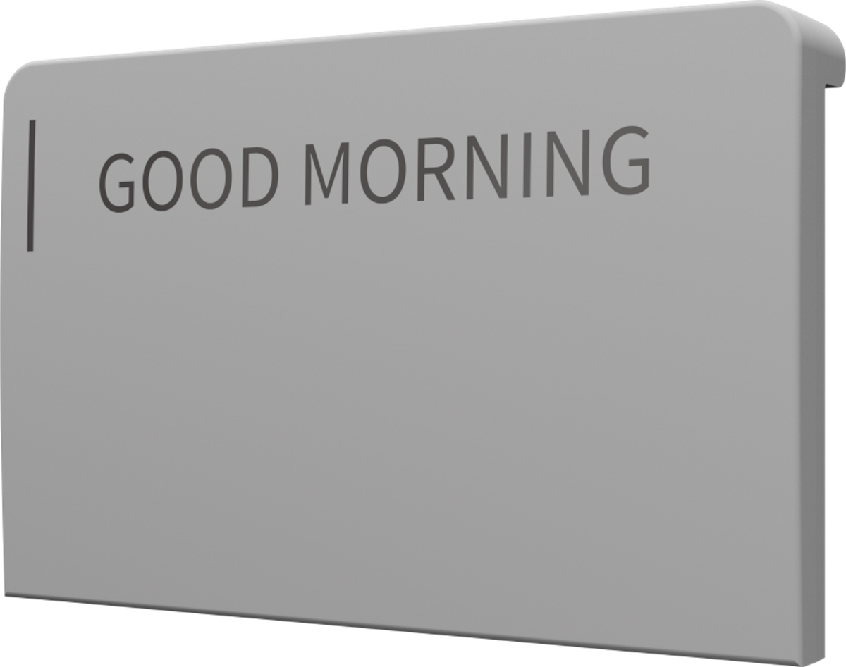 Crestron CM2-BTN-MD-TOP-G-T ENGRAVED - Cameo® 2 Backlit Engravable Pushbutton, Medium, Top, Gray Textured, Custom Engraved
